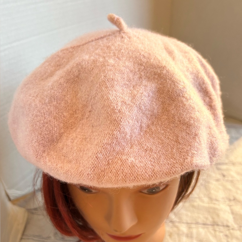 MARCUS ADLER NEW YORK ONE SIZE POLYESTER WOMEN’S TAM BERET LT PINK COLOR